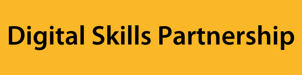 Digital SkillsPartnership on a yellow background